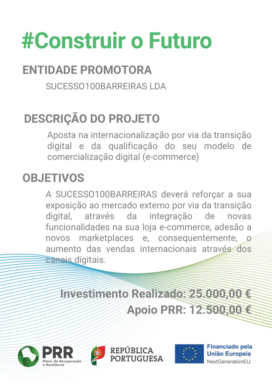 Web version of the e-commerce internationalisation project financed by the PRR